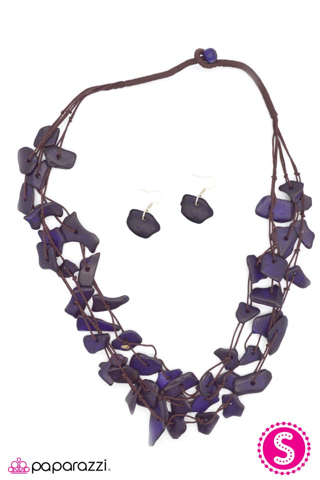 Paparazzi ♥ All Wood Things - Purple ♥ Necklace