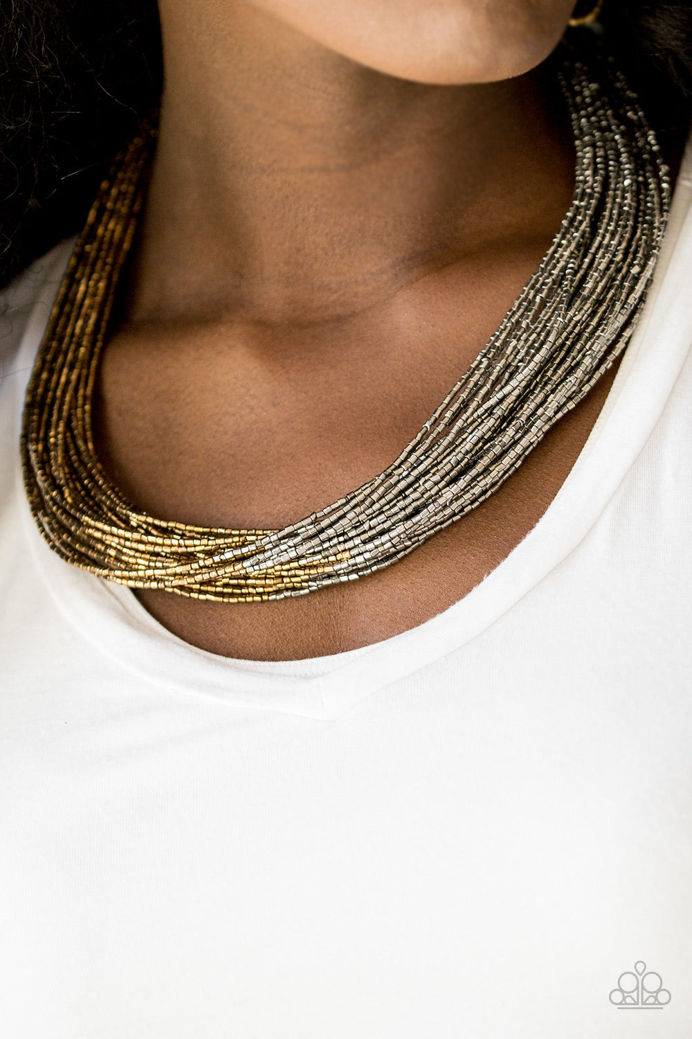 Paparazzi ♥ Flashy Fashion - Brass ♥  Necklace