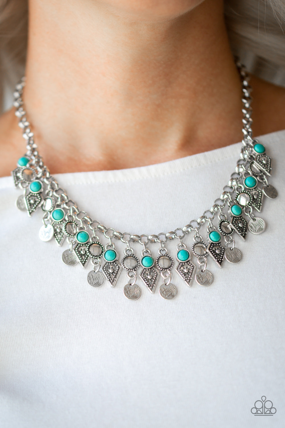 Paparazzi ♥ Jurassic Jamboree - Blue ♥  Necklace