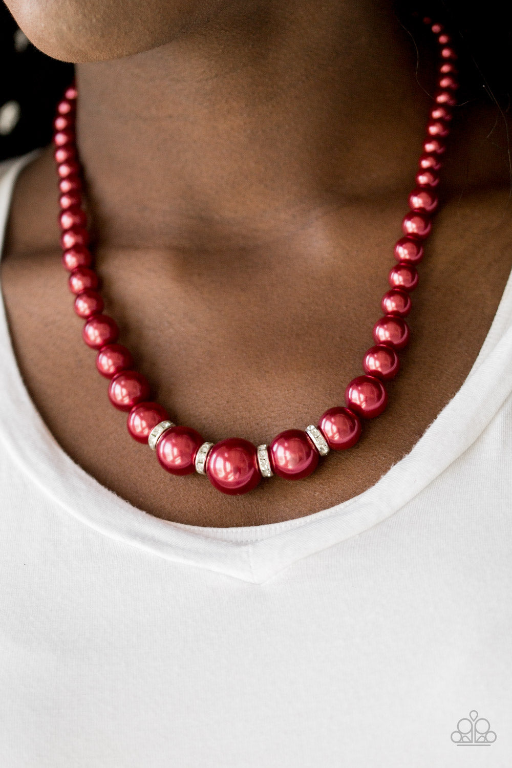 Paparazzi ♥ Party Pearls - Red ♥  Necklace