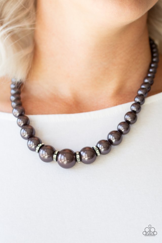 Paparazzi ♥ Party Pearls - Black ♥ Necklace