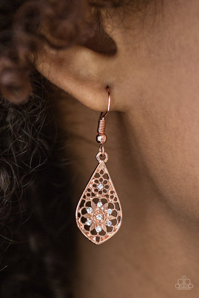Paparazzi ♥ Spring Sparkle - Copper ♥ Earrings