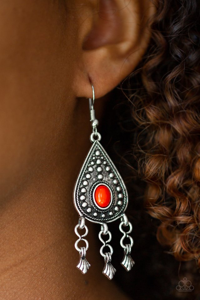 Paparazzi ♥ Sahara Song - Red ♥ Earrings