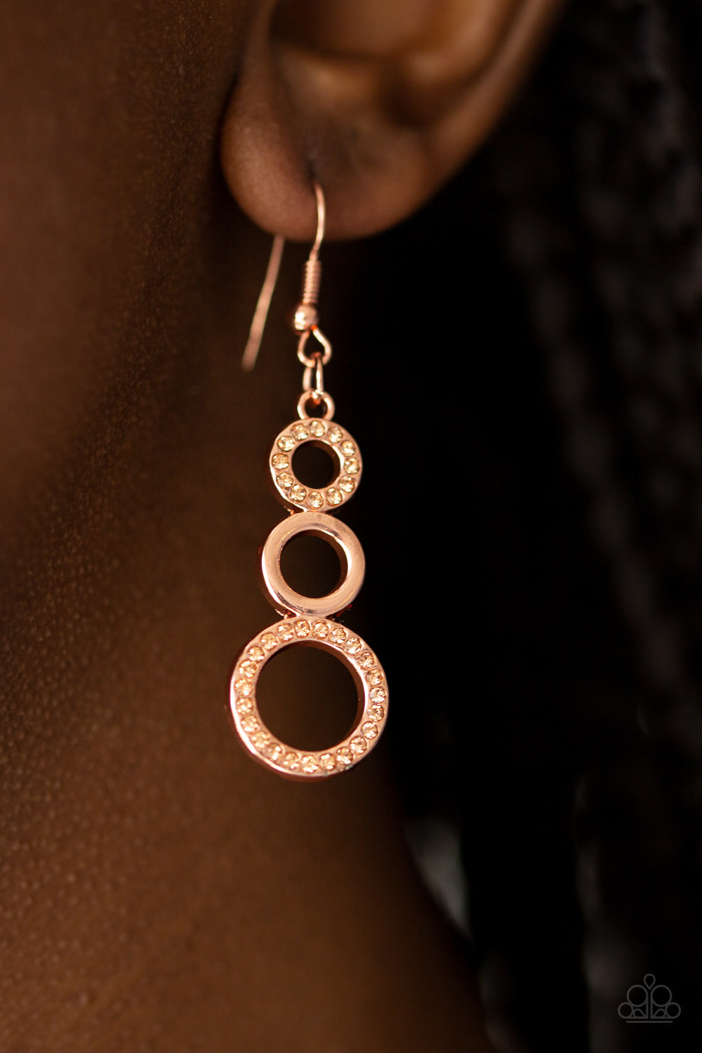Paparazzi ♥ Bubble Bustle - Copper ♥  Earrings