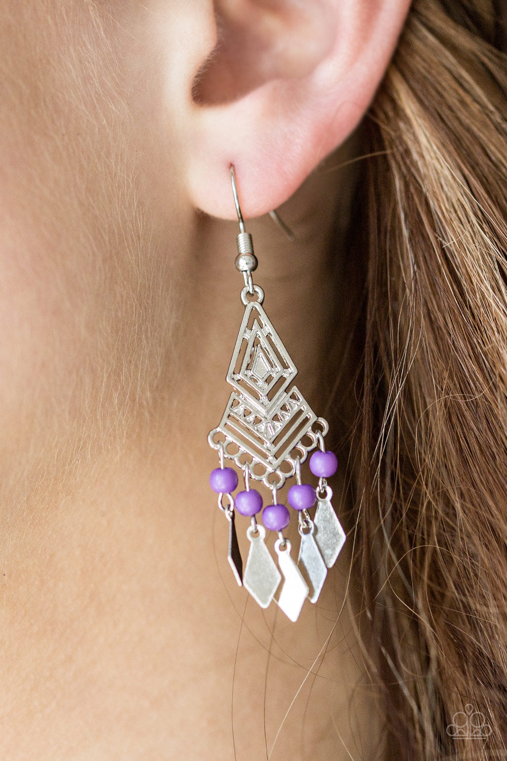Paparazzi ♥ Island Import - Purple ♥  Earrings