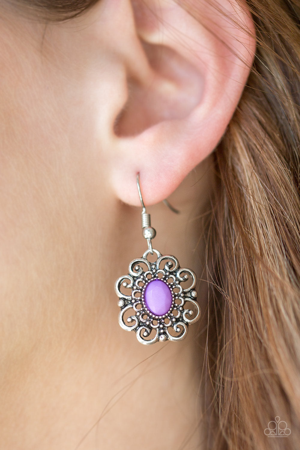 Paparazzi ♥ First and Foremost Flowers - Purple ♥  Earrings