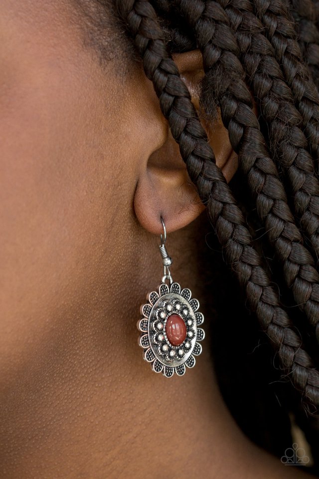 Paparazzi ♥ Summer Blooms - Brown ♥ Earrings