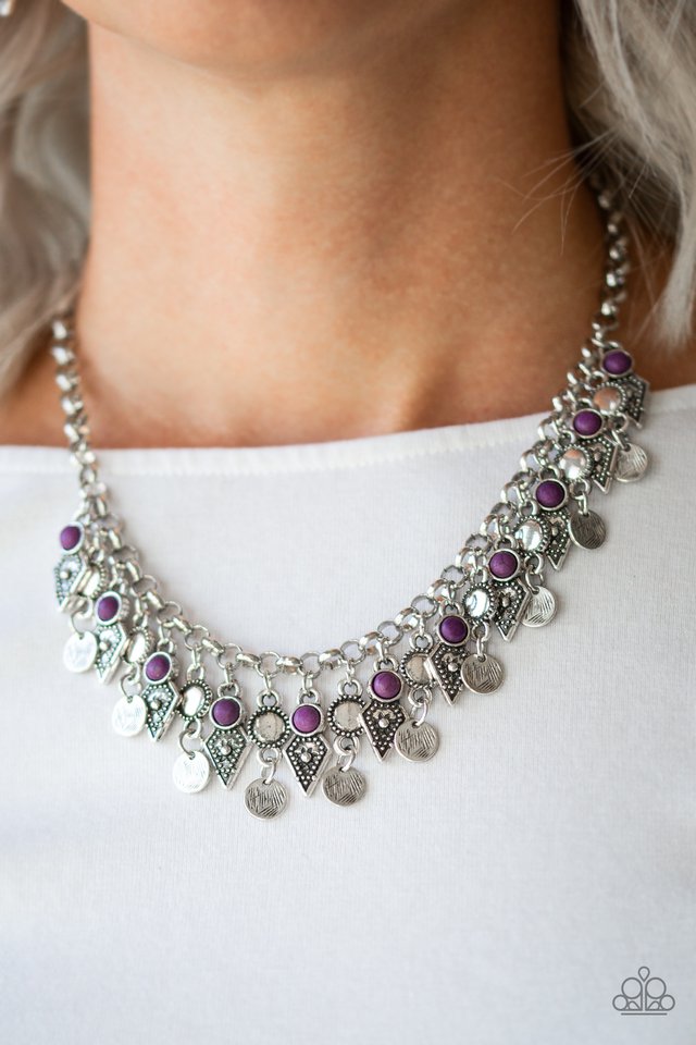 Paparazzi ♥ Jurassic Jamboree - Purple ♥ Necklace