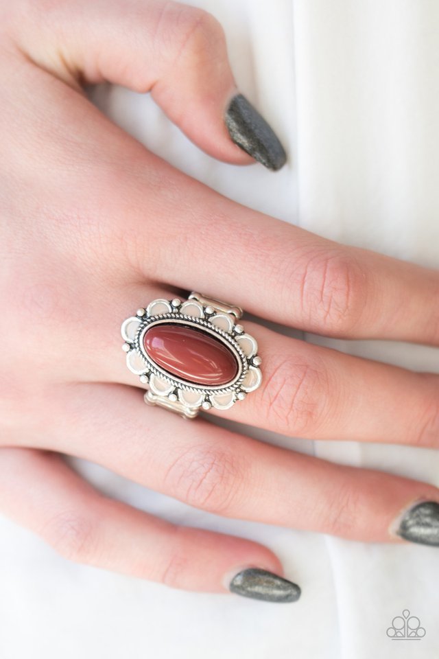 Paparazzi ♥ Beach Bloom - Brown ♥ Ring