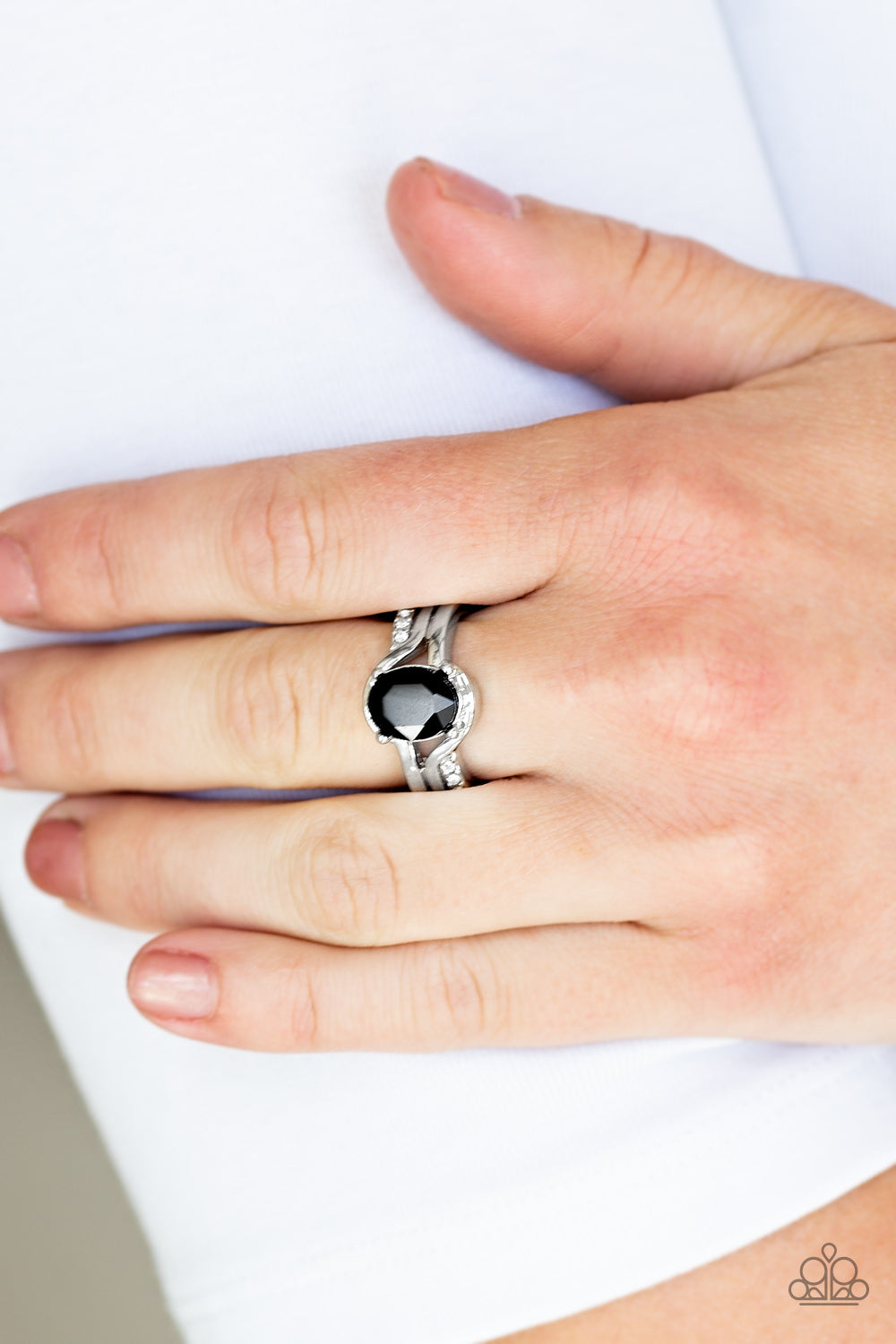 Paparazzi ♥ Home Is Where The CASTLE Is - Black ♥  Ring