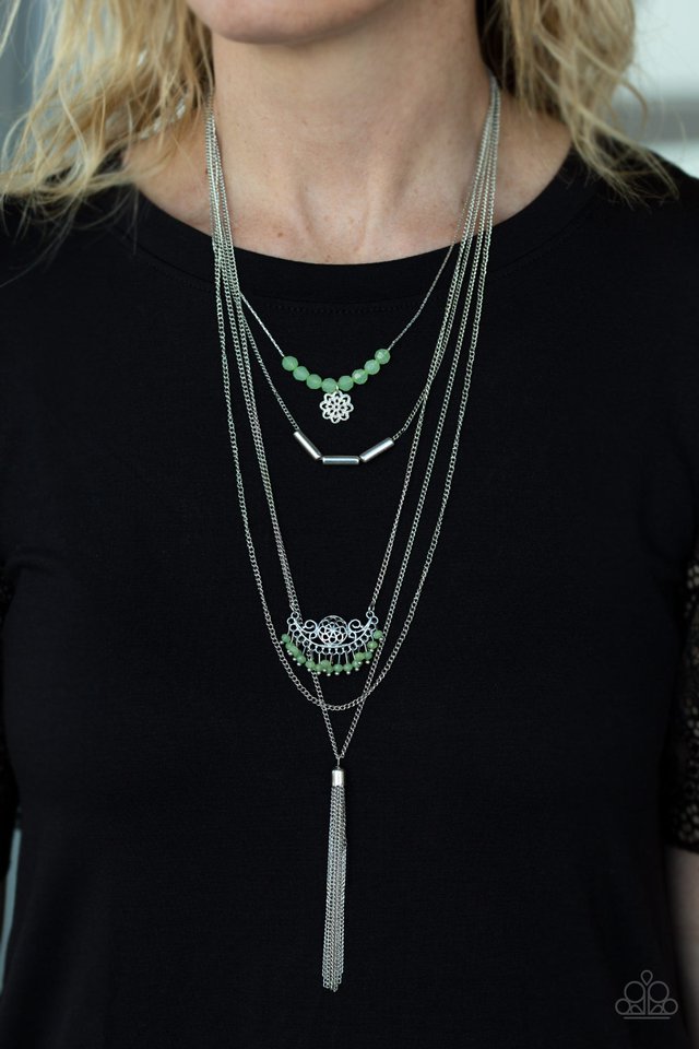 Paparazzi ♥ Malibu Mixer - Green ♥ Necklace