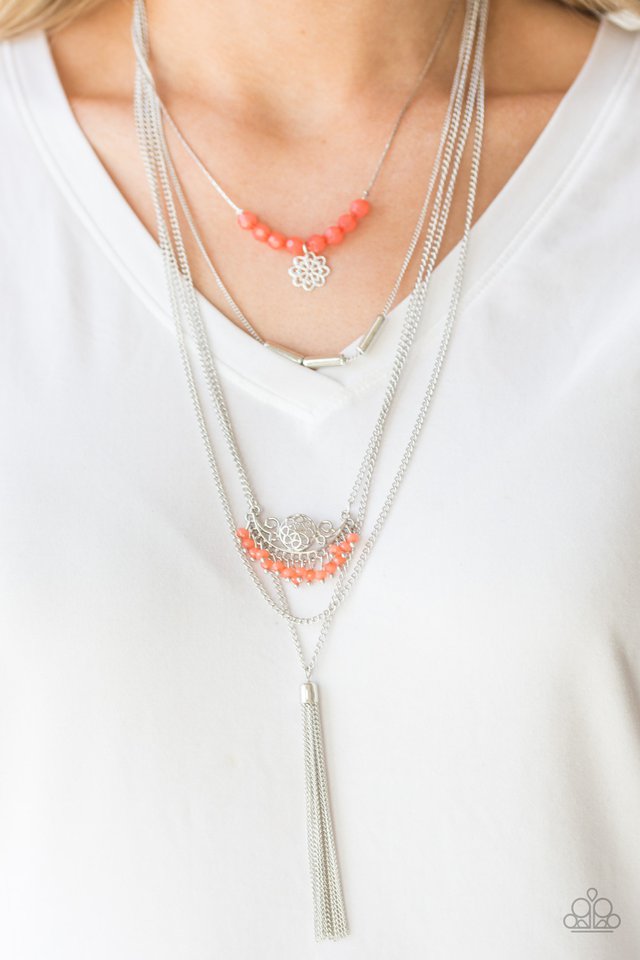 Paparazzi ♥ Malibu Mixer - Orange ♥ Necklace