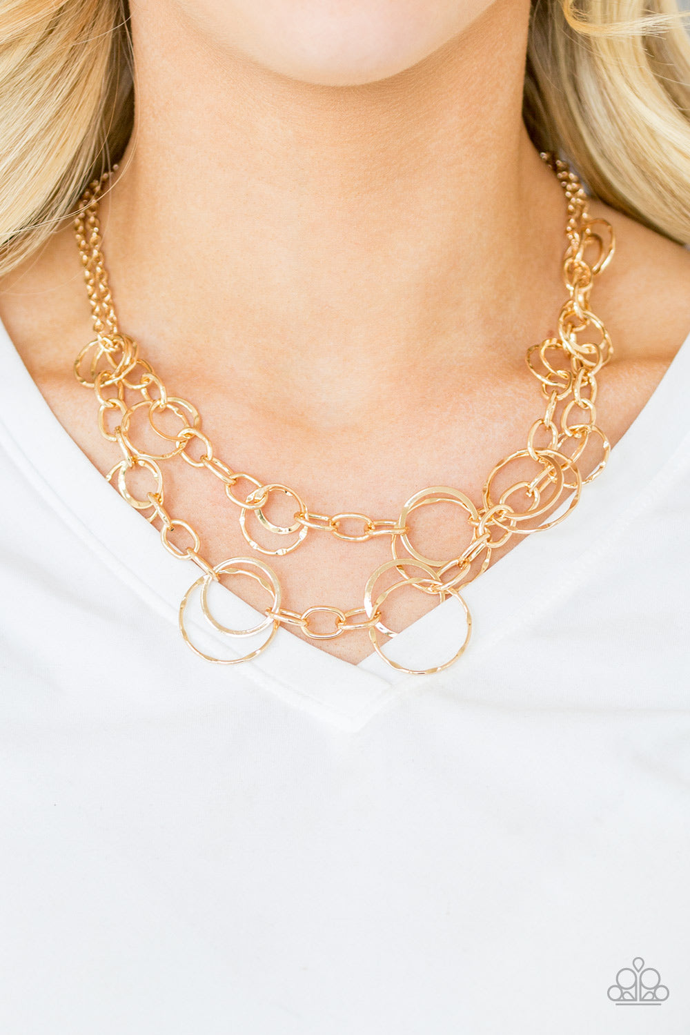 Paparazzi ♥ Urban Center - Gold ♥  Necklace