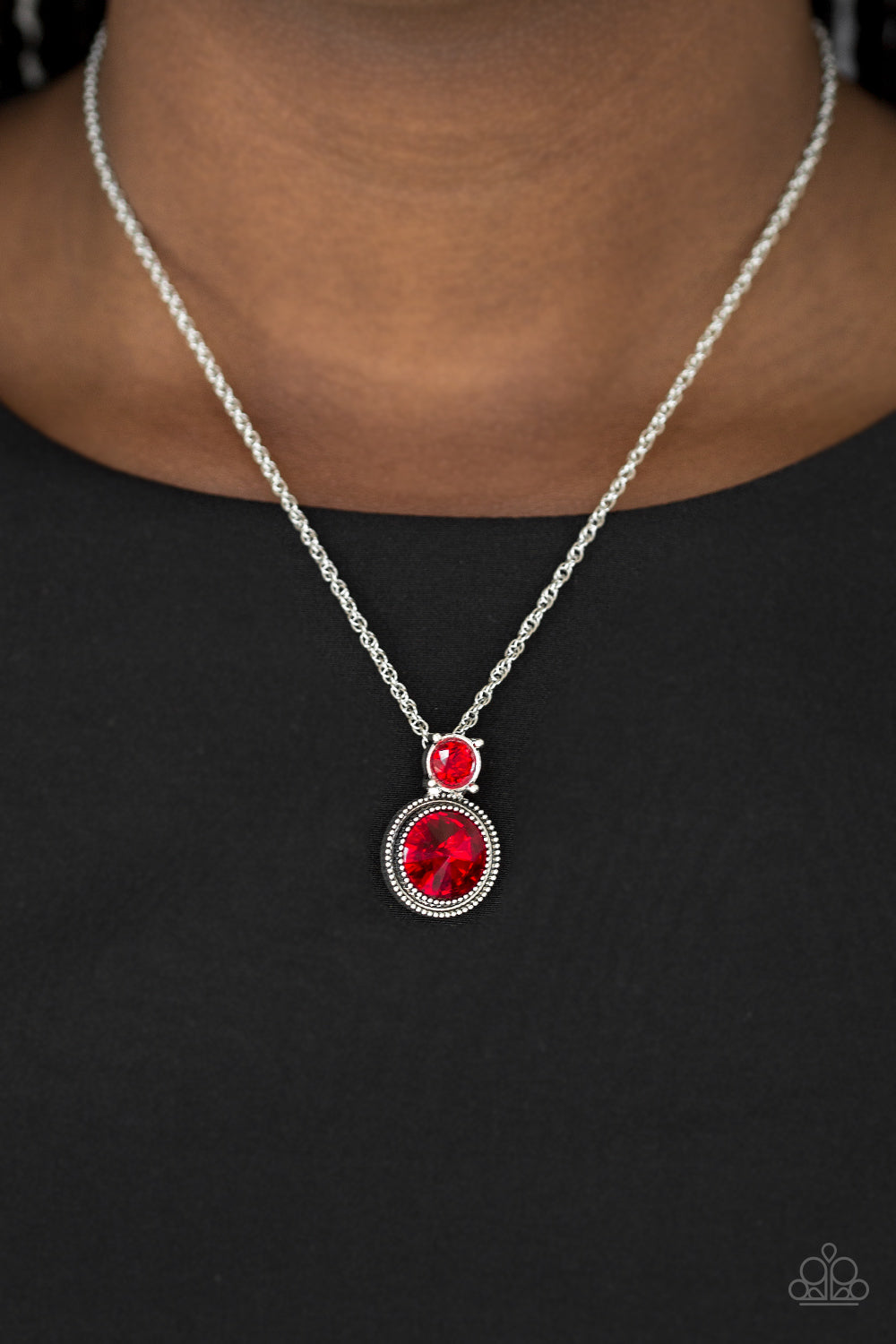 Paparazzi ♥ Date Night Dazzle - Red ♥  Necklace