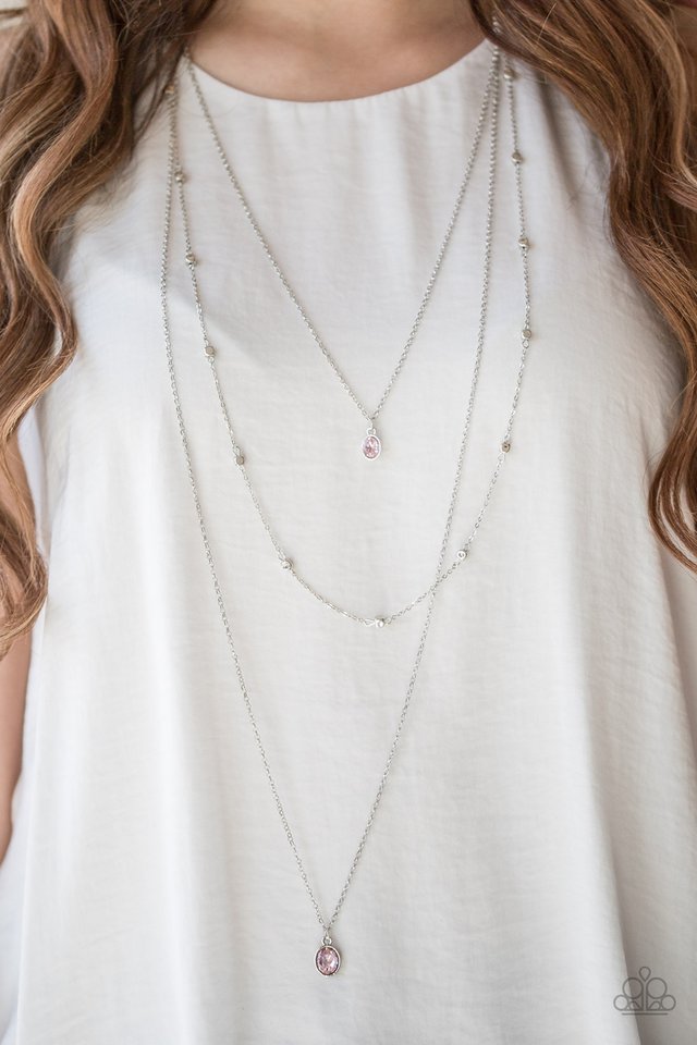 Paparazzi ♥ City Blockbuster - Pink ♥ Necklace