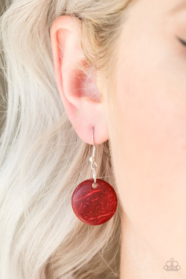 Paparazzi ♥ Barbados Bopper - Red ♥ Necklace