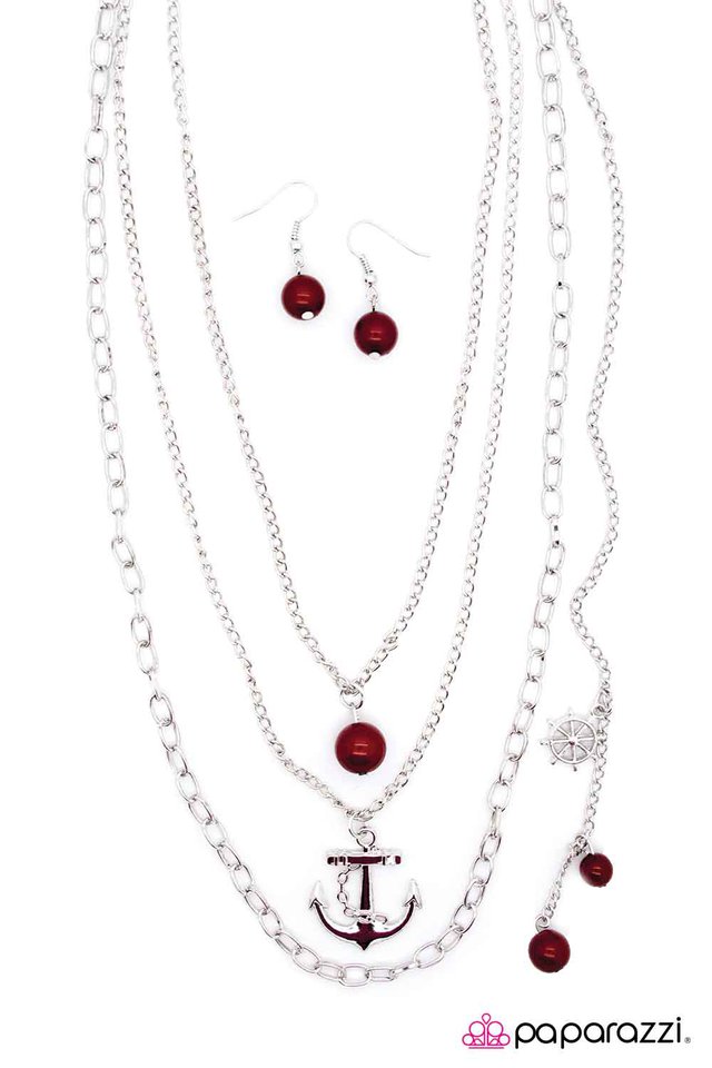 Paparazzi ♥ Sailing the Radiant Seas - Red ♥ Necklace