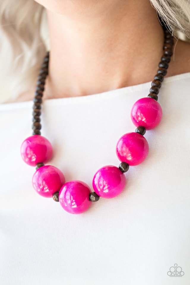 Paparazzi ♥ Oh My Miami - Pink ♥ Necklace