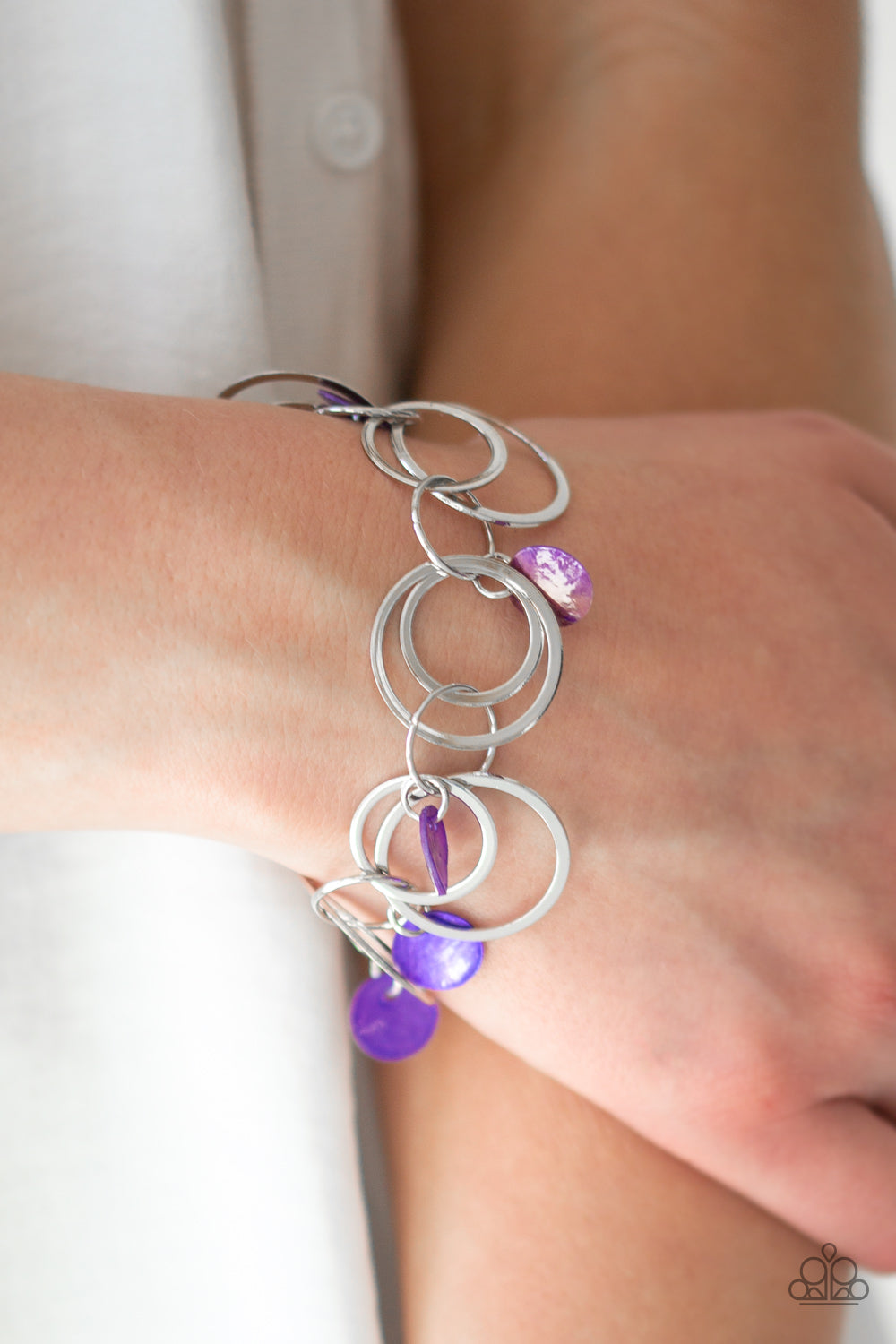 Paparazzi ♥ Total SHELL-Out - Purple ♥  Bracelet