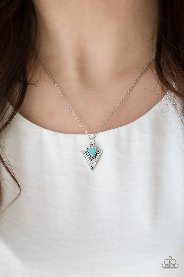 Paparazzi ♥ Over My ARROWHEAD - Blue ♥ Necklace