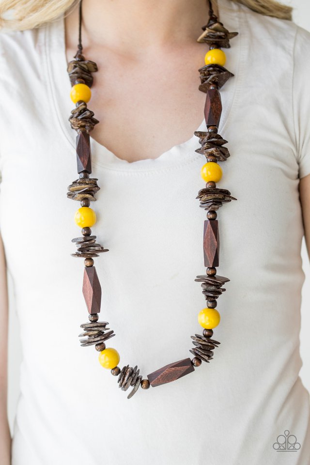Paparazzi ♥ Cozumel Coast - Yellow ♥ Necklace