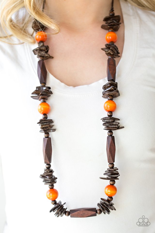 Paparazzi ♥ Cozumel Coast - Orange ♥ Necklace