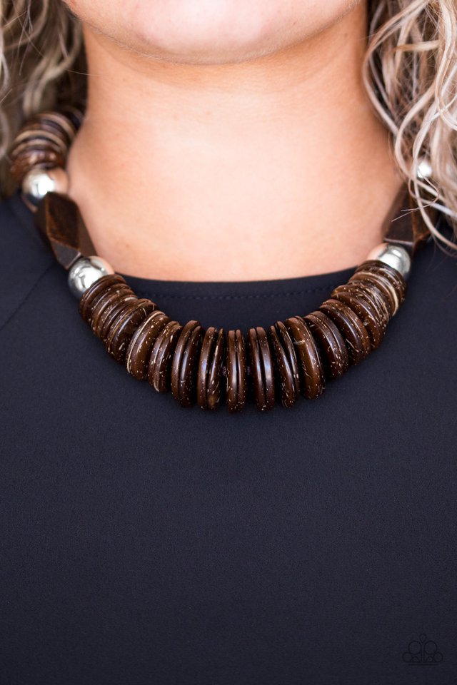 Paparazzi ♥ Boldly Belize - Brown ♥ Necklace