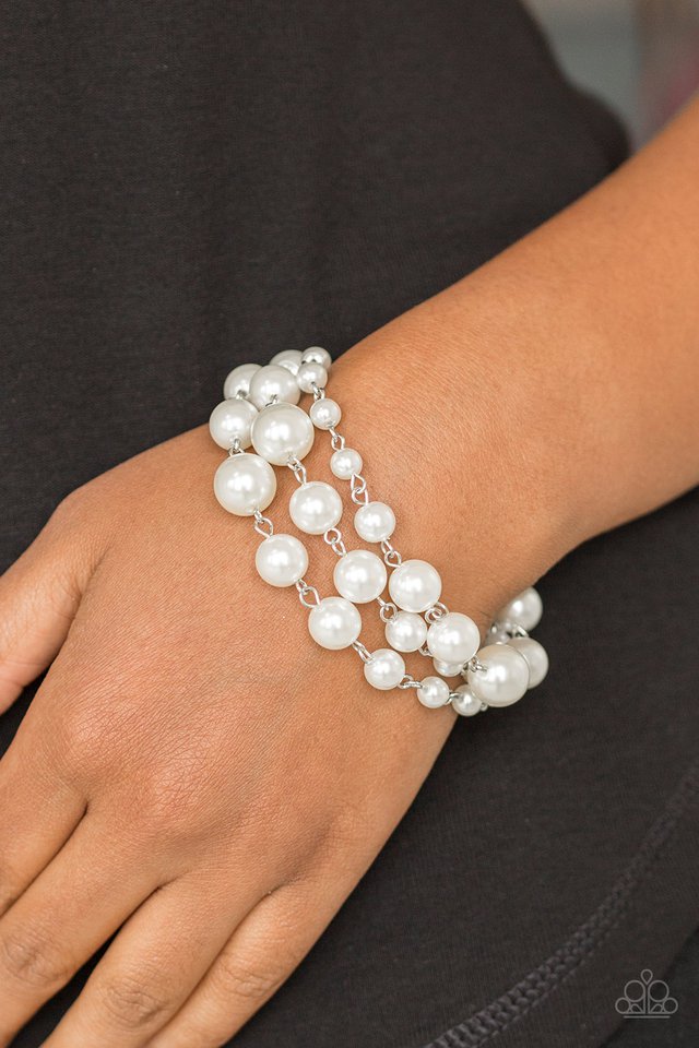 Paparazzi ♥ Until The End Of TIMELESS - White ♥ Bracelet