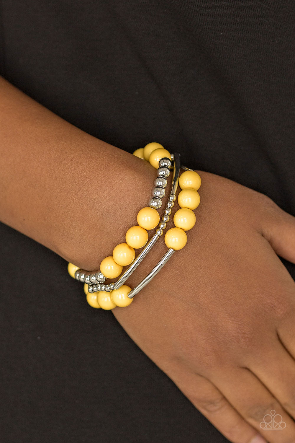 Paparazzi ♥ New Adventures - Yellow ♥  Bracelet