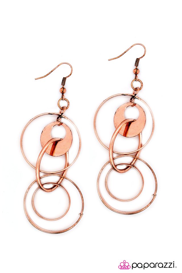 Paparazzi ♥ Change the Conversation - Copper ♥ Earrings