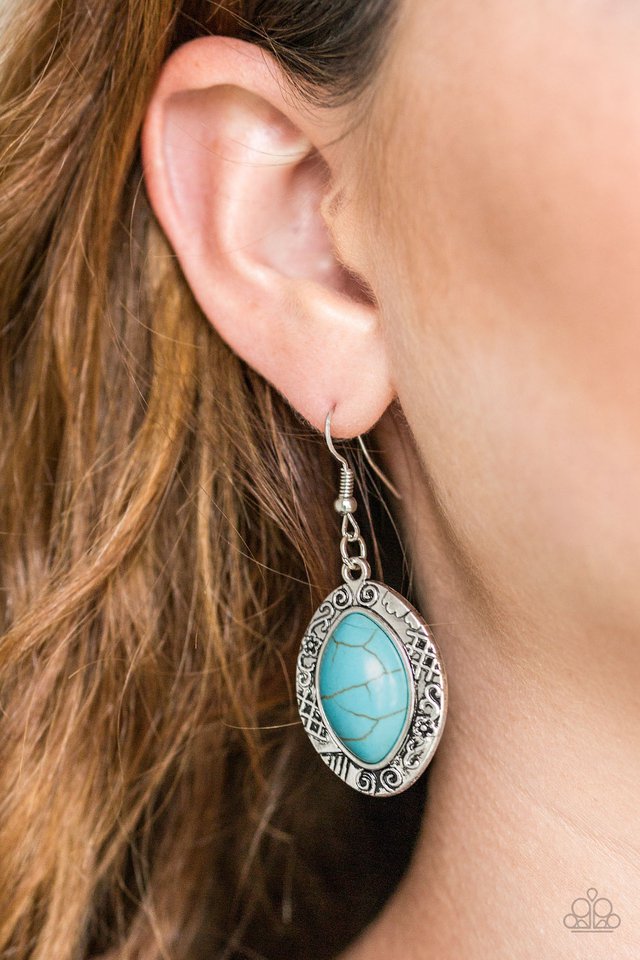 Paparazzi ♥ Aztec Horizons - Blue ♥ Earrings