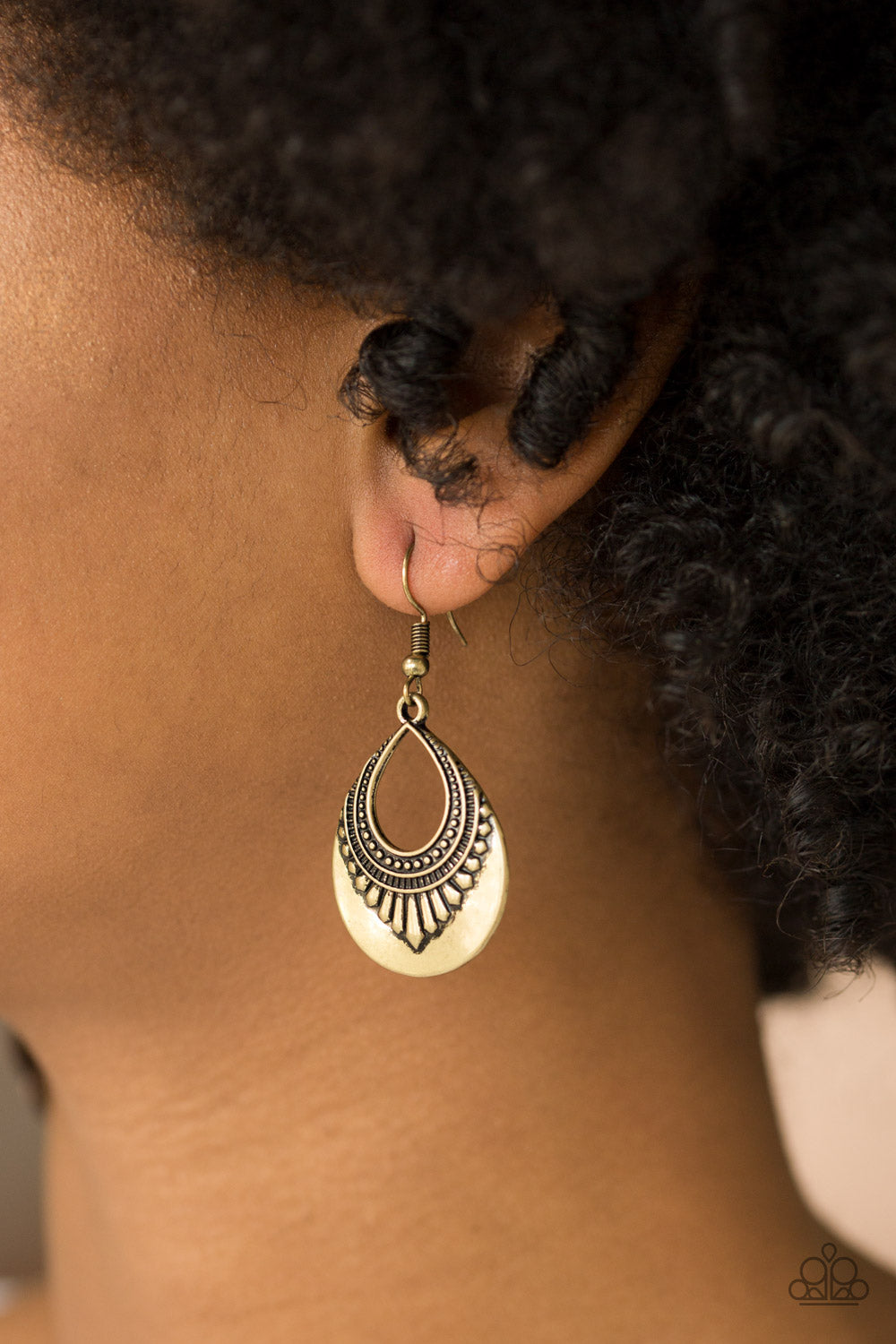 Paparazzi ♥ Totally Terrestrial - Brass ♥  Earrings