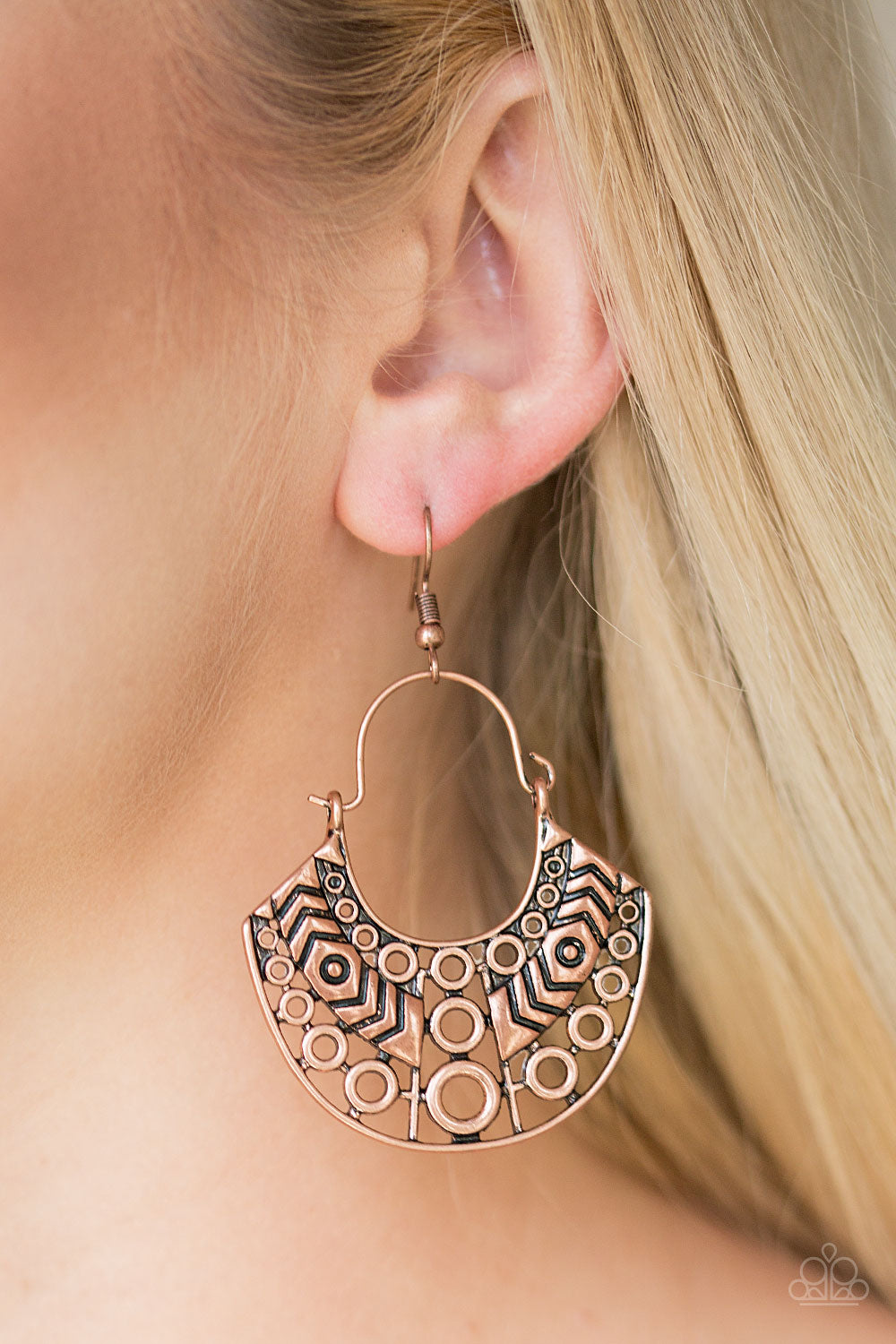 Paparazzi ♥ Indigenous Idol - Copper ♥  Earrings