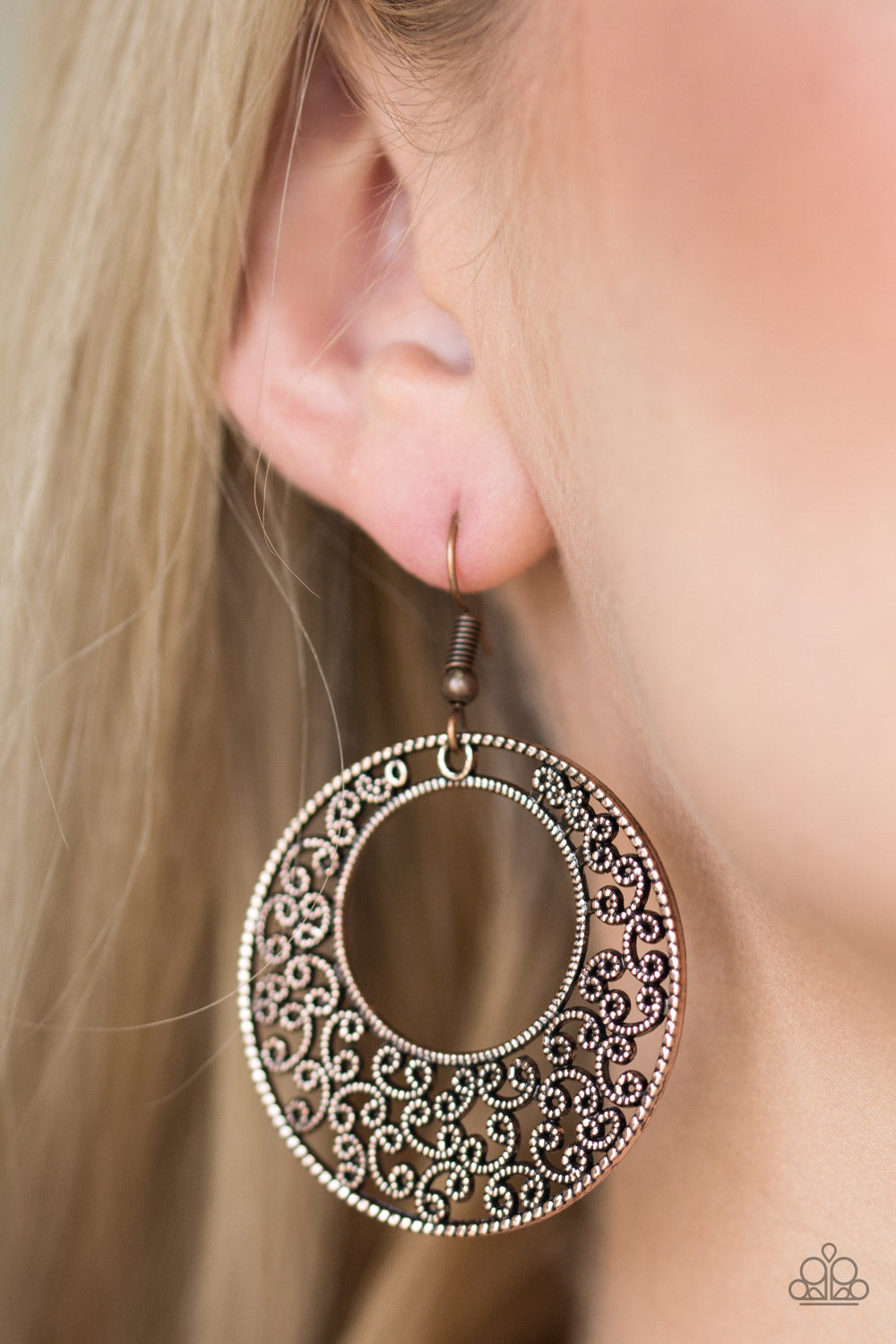 Paparazzi ♥ Wistfully Winchester - Copper ♥  Earrings