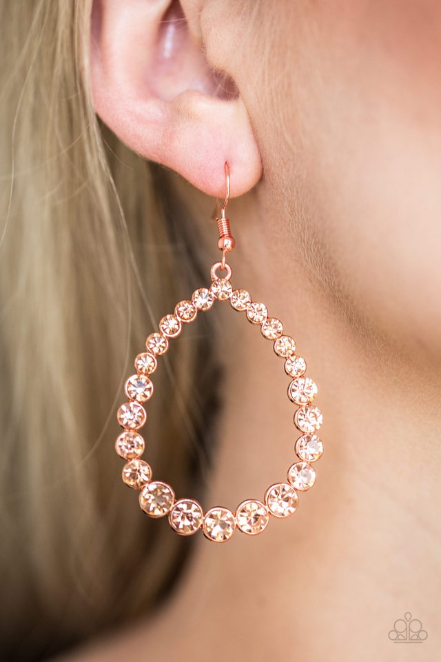 Paparazzi ♥ Rise and Sparkle! - Copper ♥ Earrings