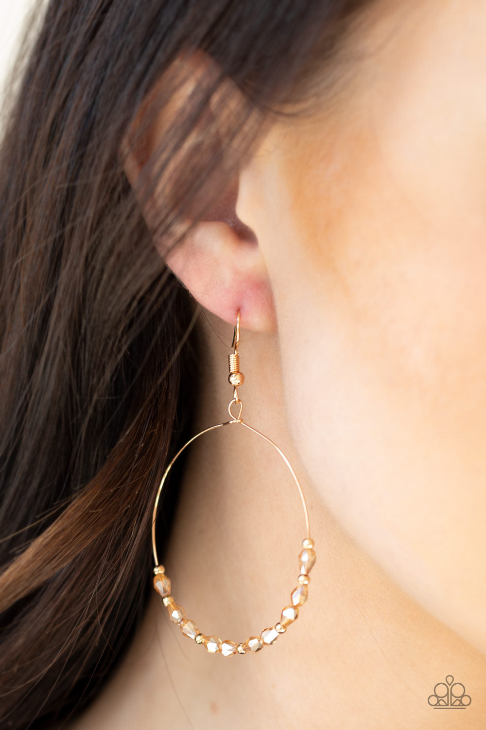 Paparazzi ♥ Prize Winning Sparkle - Gold ♥  Earrings