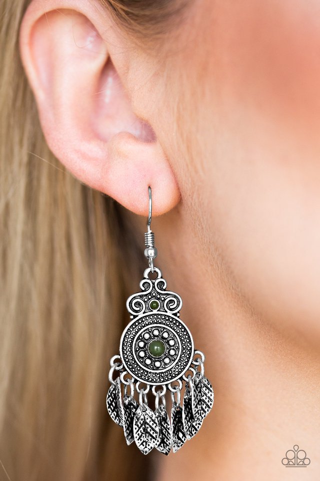 Paparazzi ♥ Lower East WILDSIDE - Green ♥ Earrings