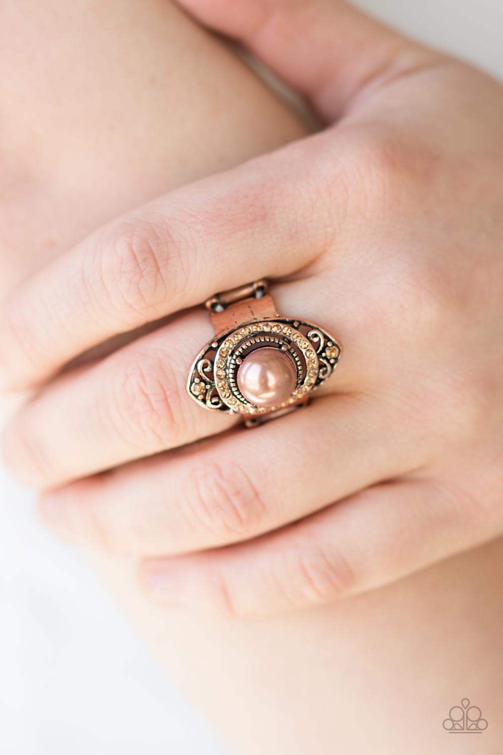 Paparazzi ♥ Pearl Posh - Copper ♥  Ring