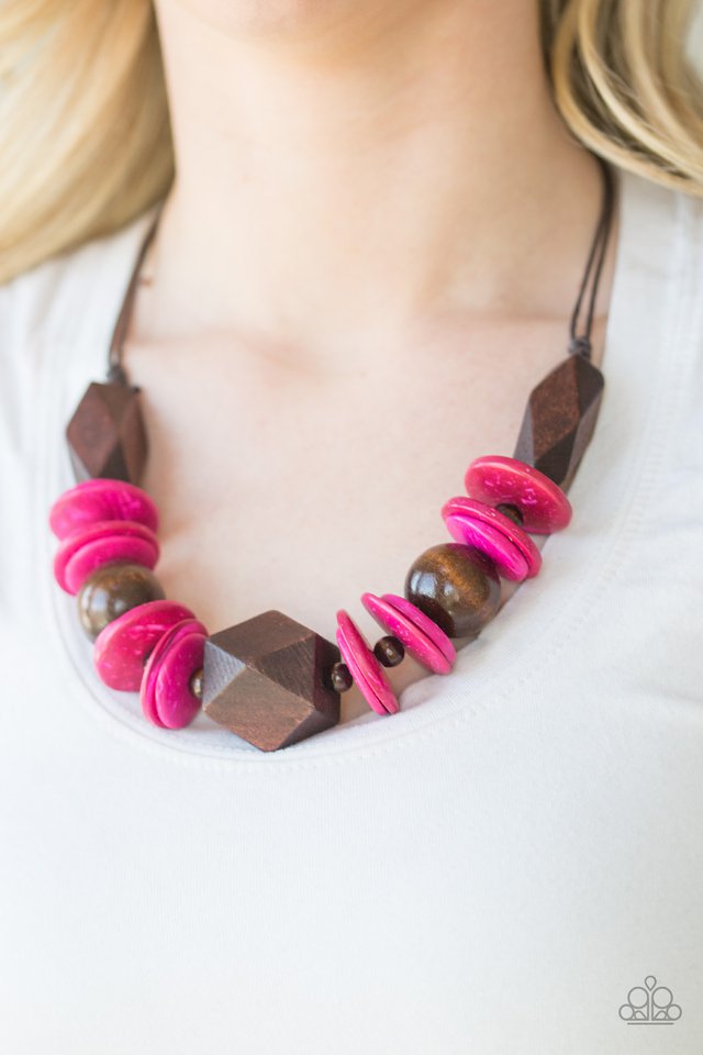 Paparazzi ♥ Pacific Paradise - Pink ♥ Necklace