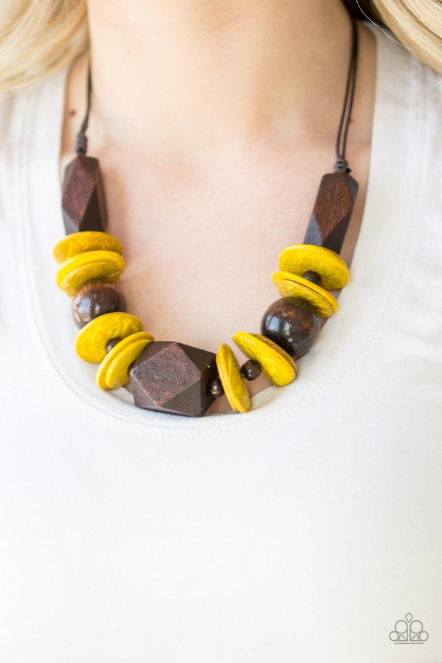 Paparazzi ♥ Pacific Paradise - Yellow ♥ Necklace