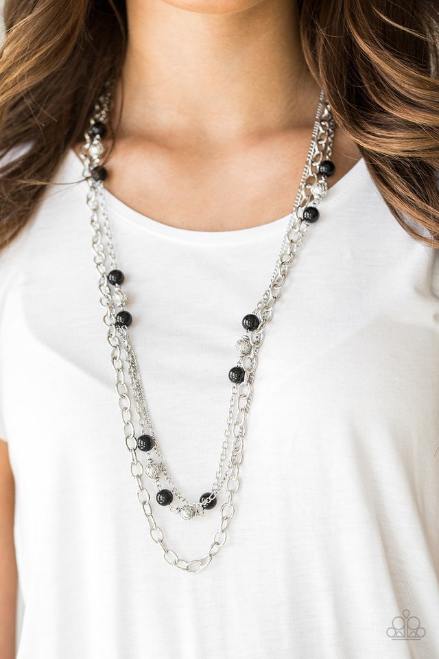 Paparazzi ♥ Classical Cadence - Black ♥ Necklace