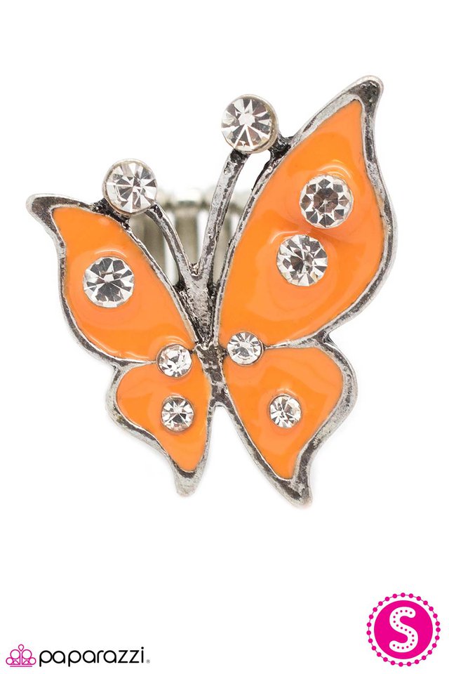 Paparazzi ♥ Time Flies - Orange ♥ Ring