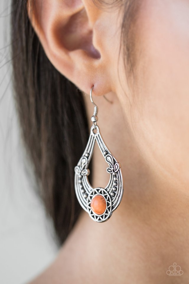 Paparazzi ♥ Sol Sonata - Orange ♥ Earrings
