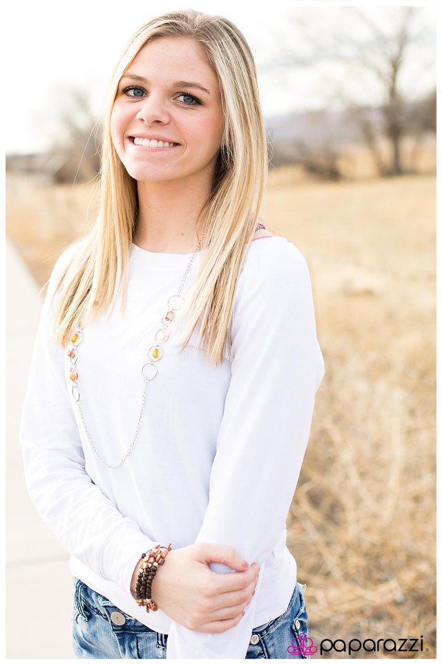 Paparazzi ♥ Downward Spiral - Orange ♥ Bracelet