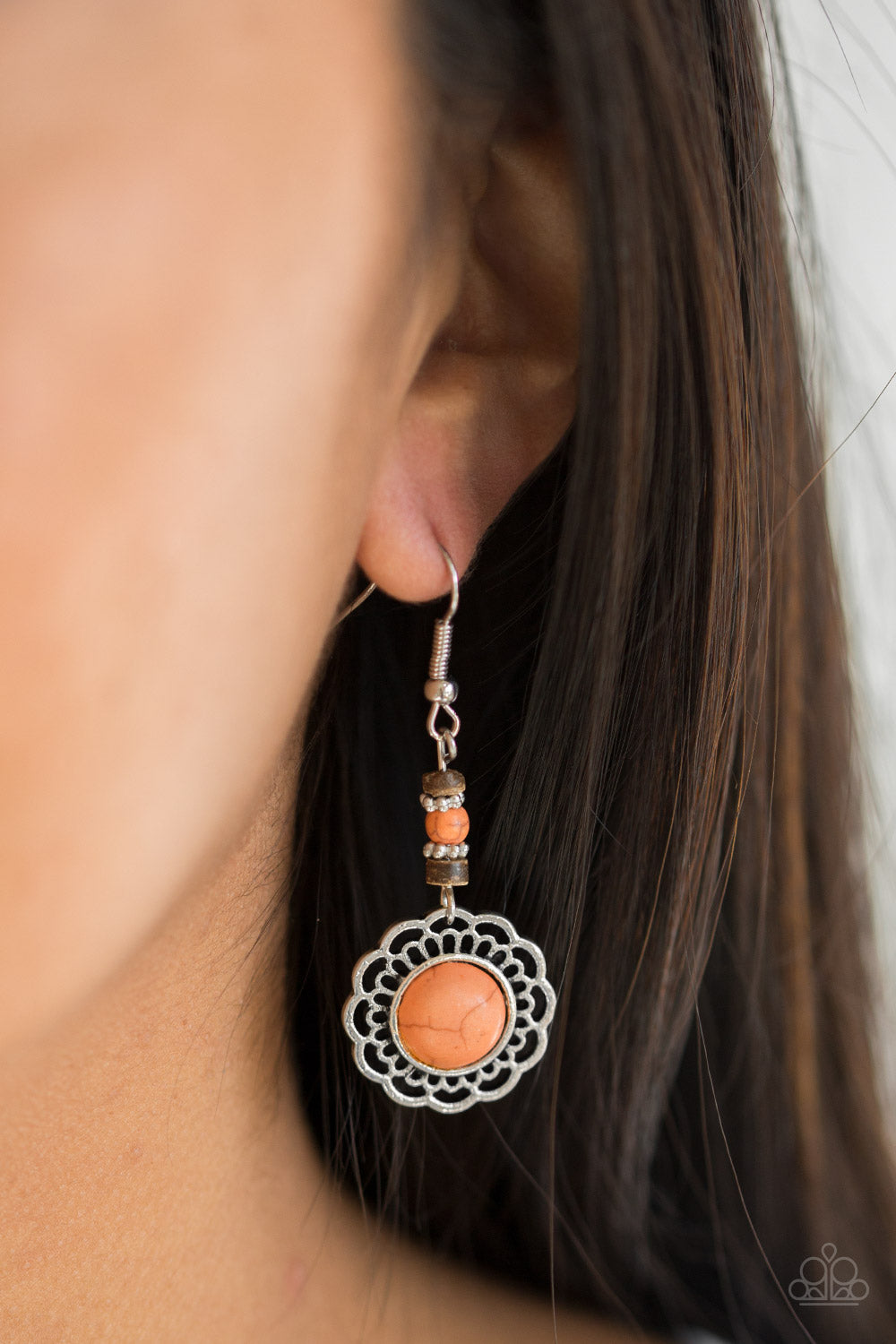Paparazzi ♥ Desert Bliss - Orange ♥  Earrings