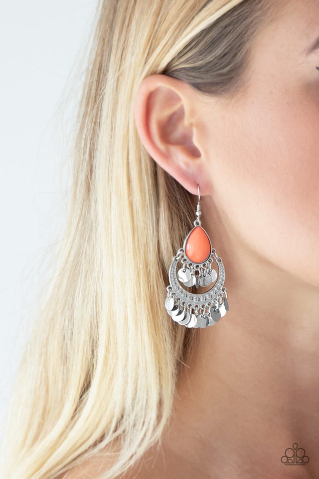 Paparazzi ♥ Bodaciously Boho - Orange ♥ Earrings
