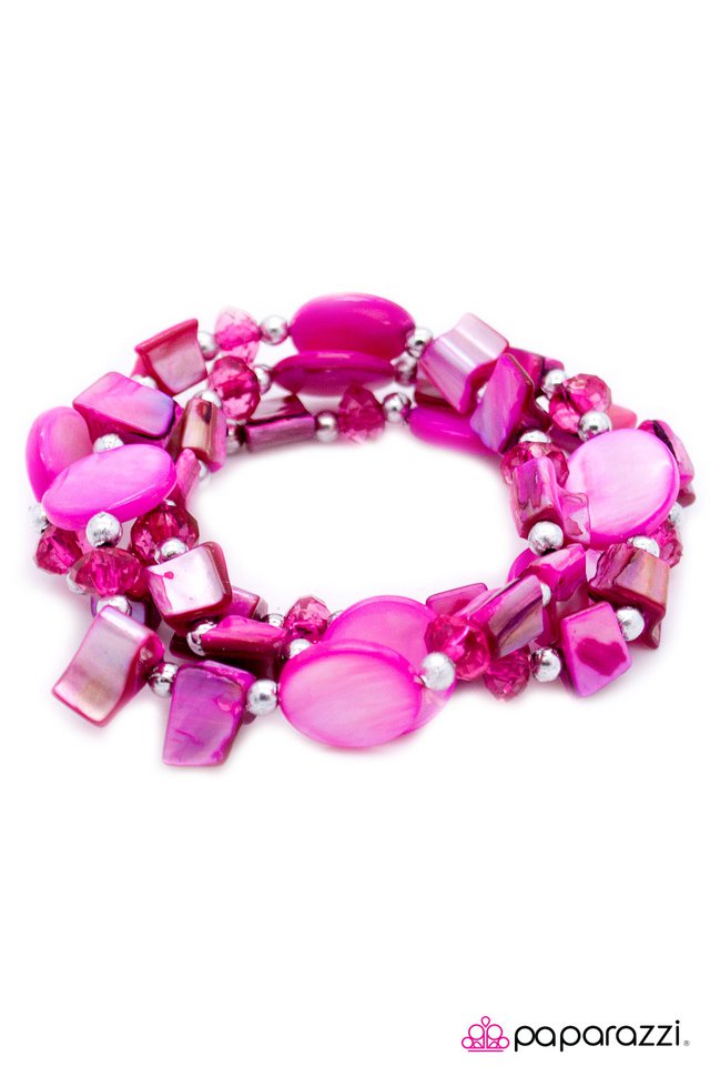 Paparazzi ♥ Pile It On - Pink ♥ Bracelet