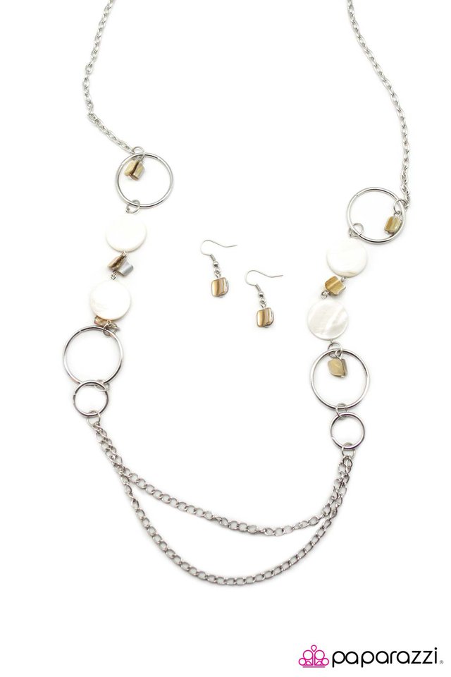 Paparazzi ♥ Chalk It Up - White ♥ Necklace