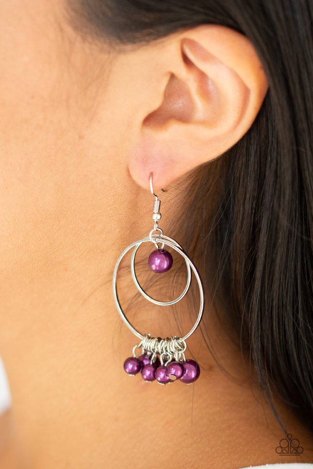 Paparazzi ♥ New York Attraction - Purple ♥ Earrings