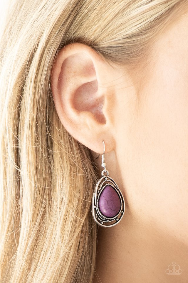 Paparazzi ♥ Abstract Anthropology - Purple ♥ Earrings